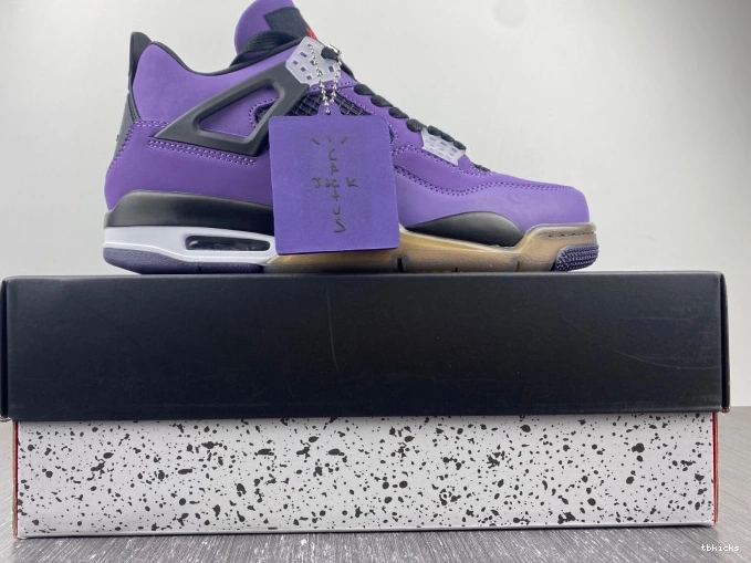 Rep TBK (Friends and Family) Retro LN4 766296 4 Purple Jordan Scott Travis 0706
